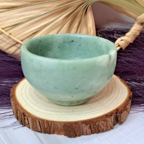 Kom - Natuursteen Groen - Ø +/-5 cm