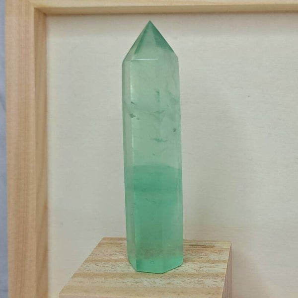 Punt - Groene fluoriet - H 6 cm