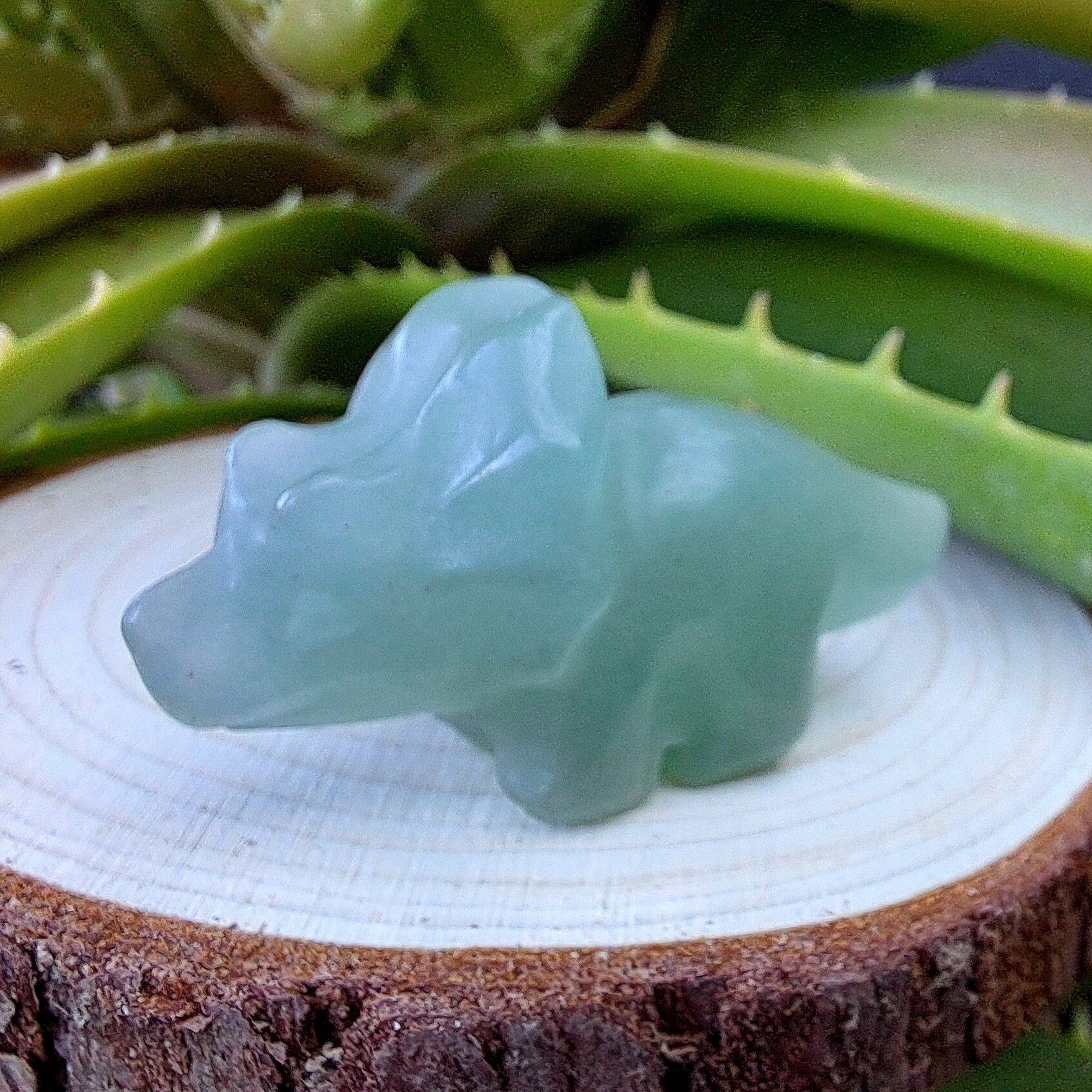 Collectibles - Triceratops - Groene aventurijn - +/- 4 cm