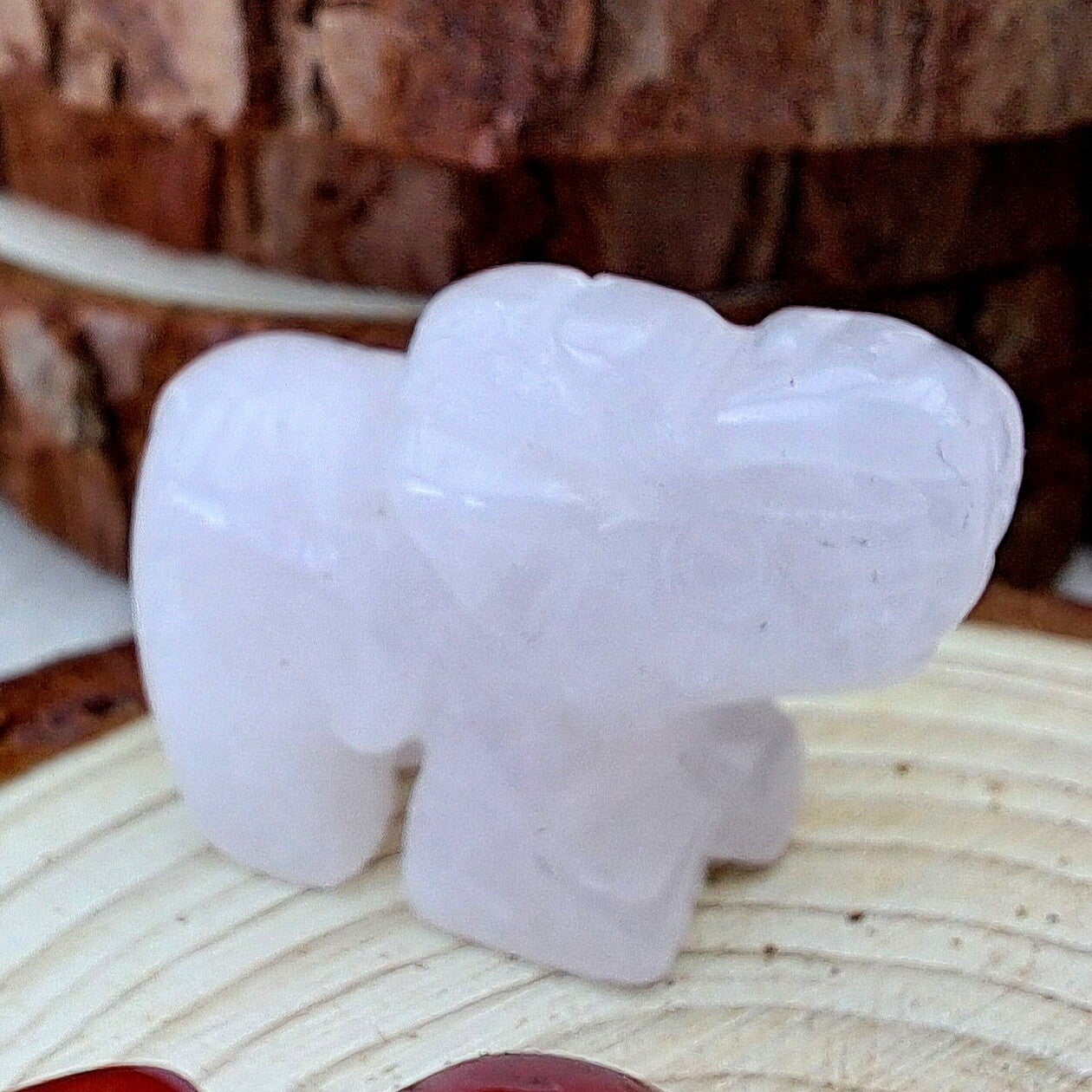 Collectibles - Olifant - Helder kwarts - +/- 3 cm