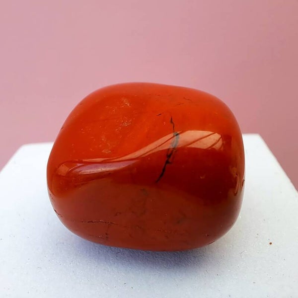 De kleine ontdekker - Rode jaspis - glad