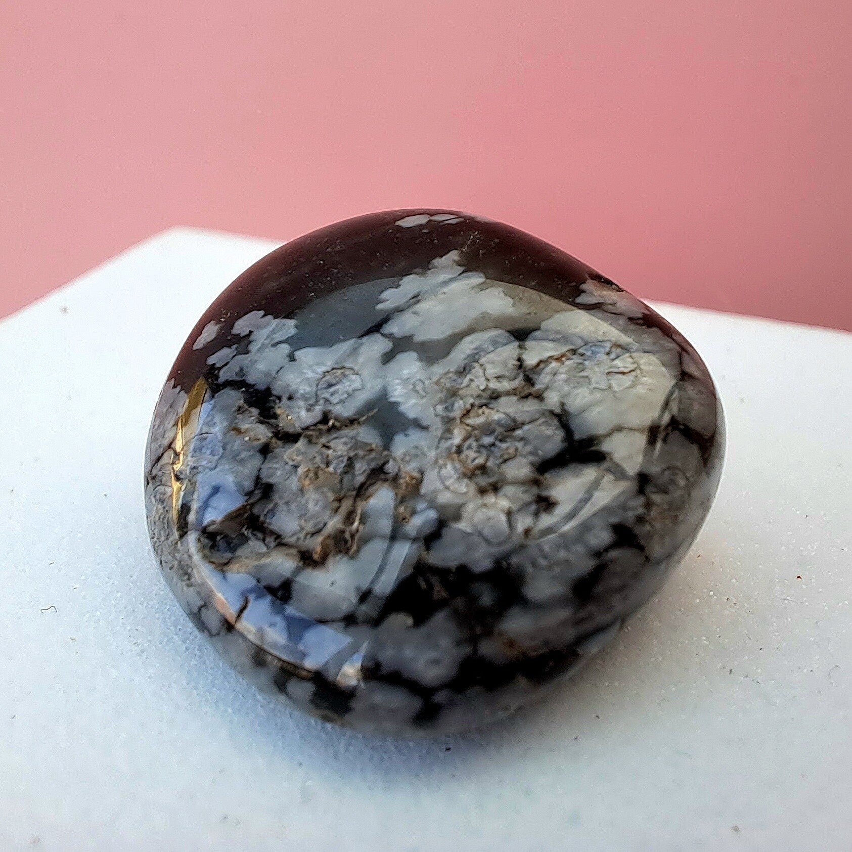 De kleine ontdekker - Sneeuwvlok obsidiaan - glad