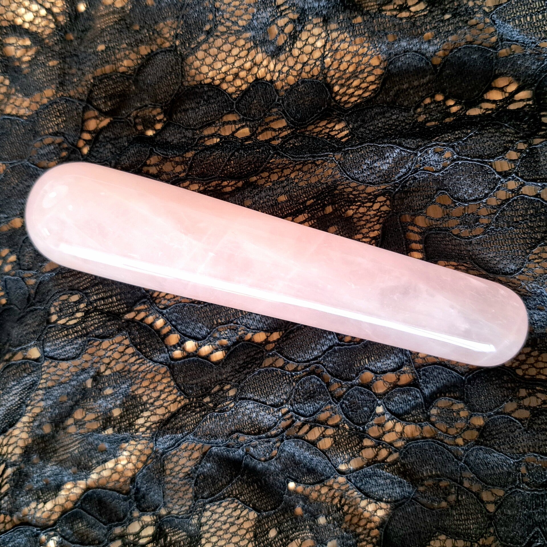 Wellness - Massagestok - Rozenkwarts - +/- 11 cm