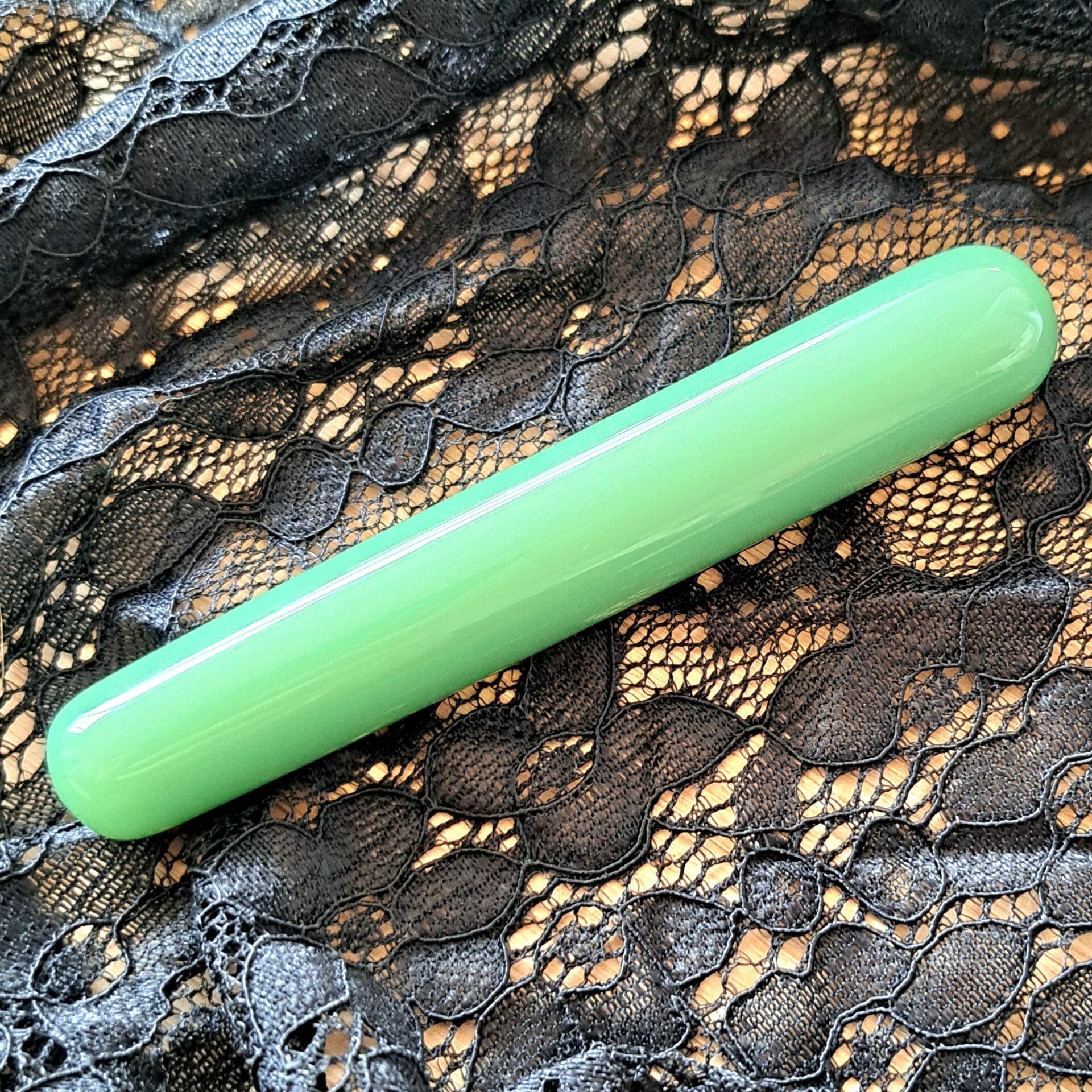 Wellness - Massagestok - Groene aventurijn - +/- 11 cm