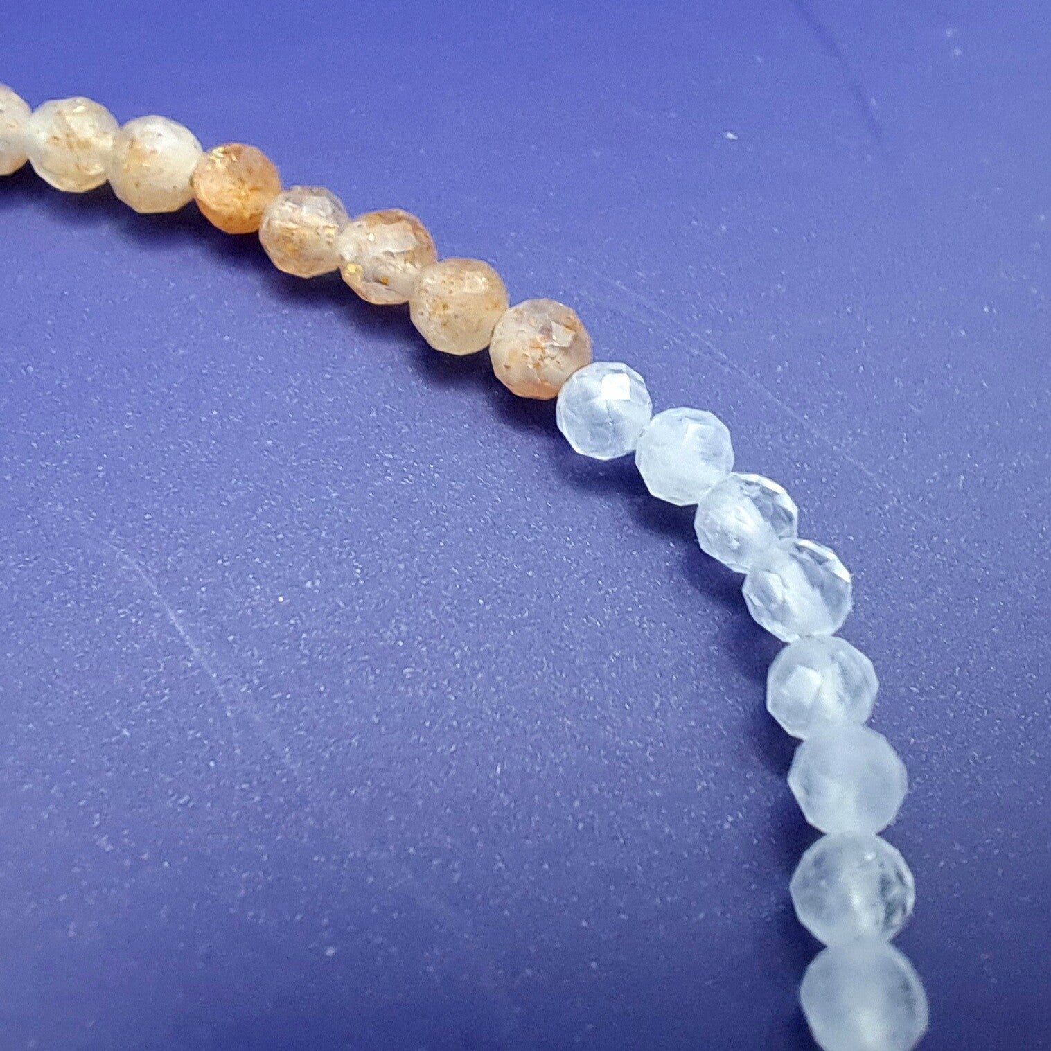 Enkelbandje - Maansteen en zonnesteen