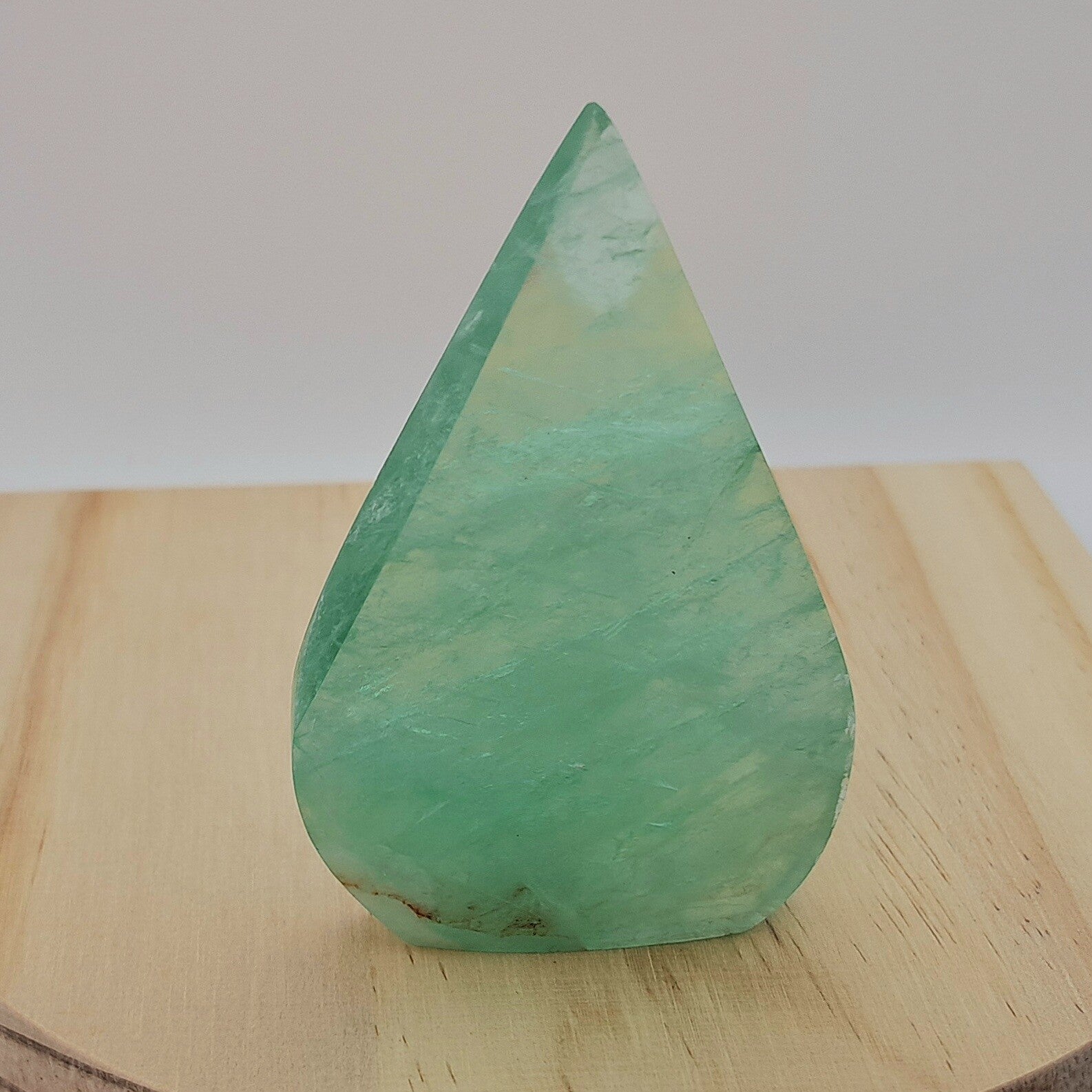 Vlam - Groene fluoriet - H 8,5 cm