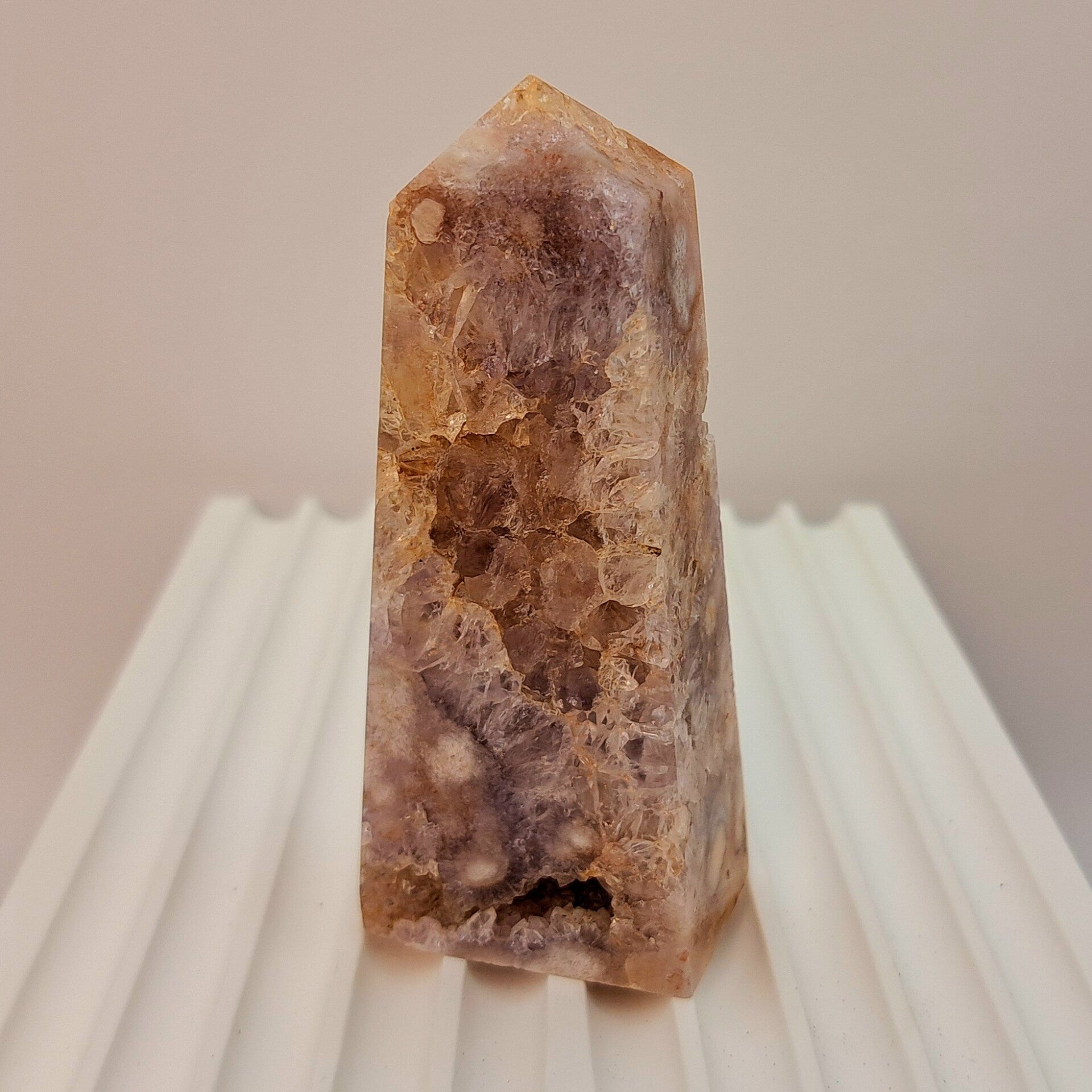 Punt ) Kersenbloesem agaat 'Druzy' - H 8 cm