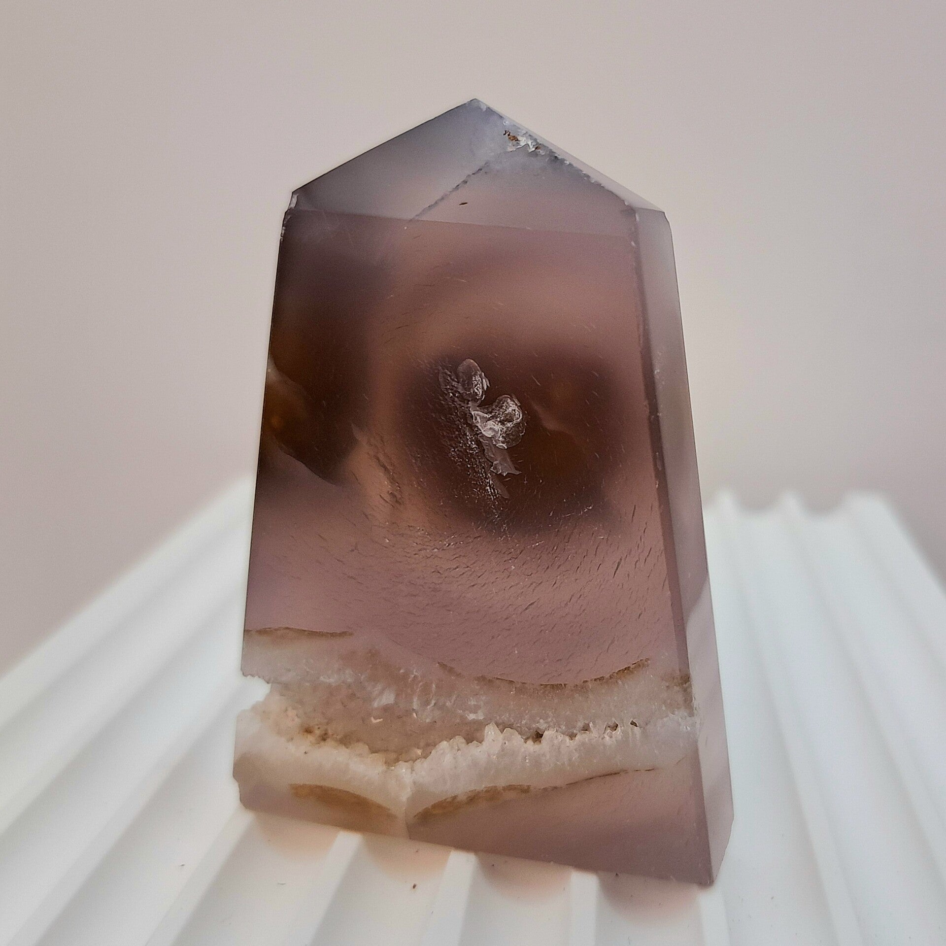 Punt ) Kersenbloesem agaat 'Druzy' - H 6,5 cm