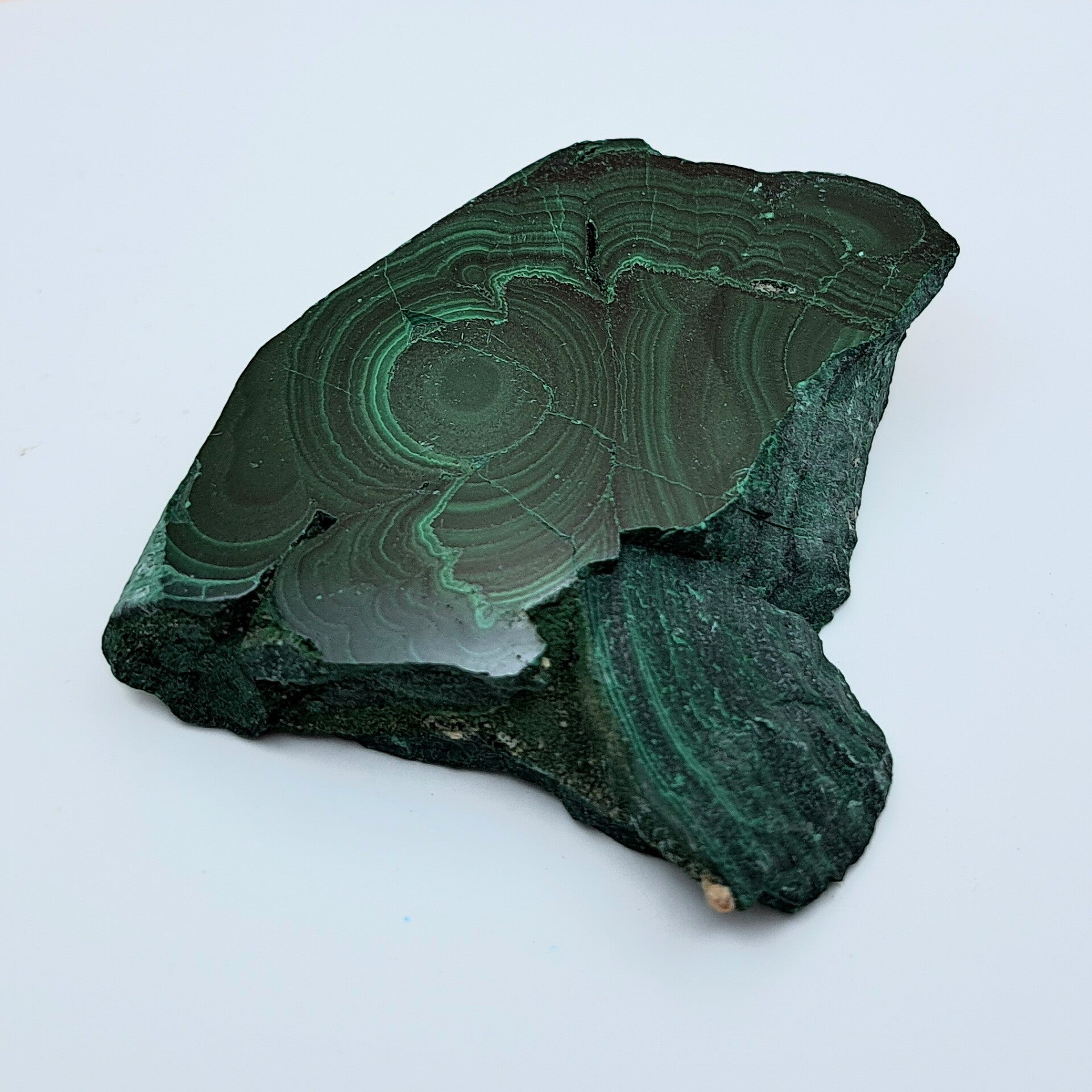 Gladde steen - Malachiet Schijf - +/- 6 cm