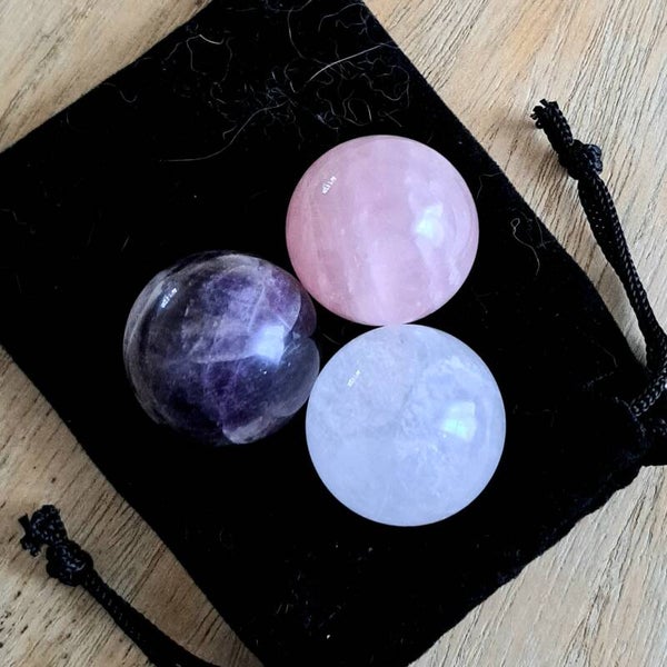 Gouden driehoek - 3x 2,5 cm bol