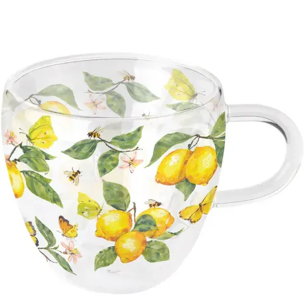 Fresh lemons white dubbelwandig glas 0,2l