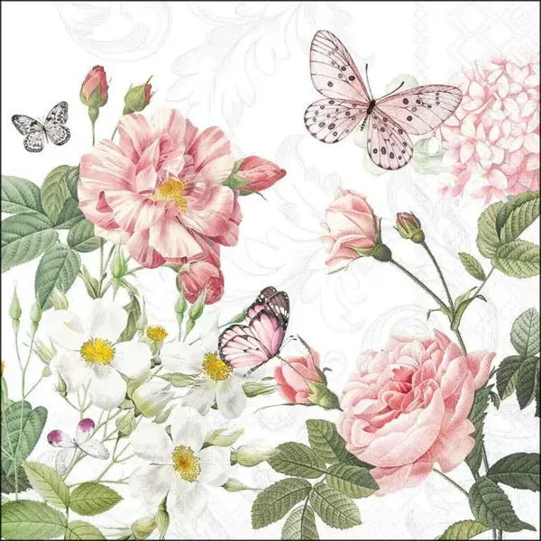 Amelia white servetten 25 x 25 cm