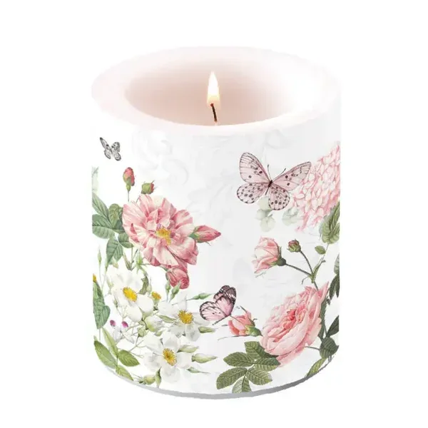 Amelia white kaars medium