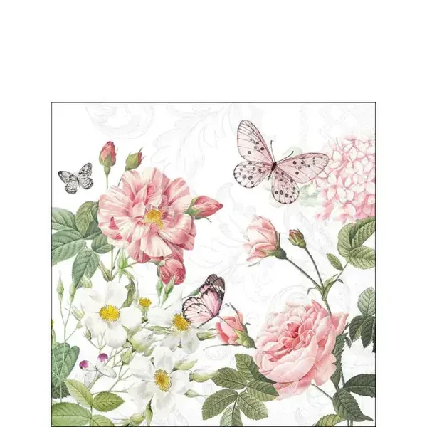 Amelia white servetten 25 x 25 cm