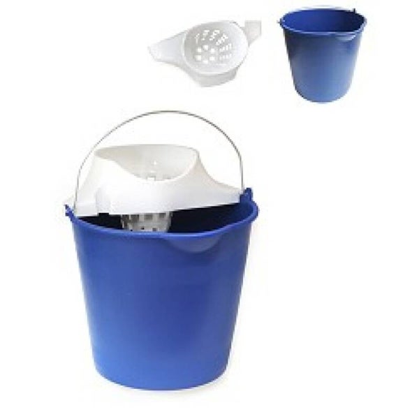 CUBO DE FREGAR REDONDO AZUL+ESCURRIDOR