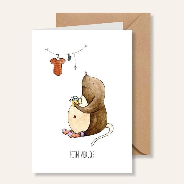 Wenskaart l Zwangerschapsverlof