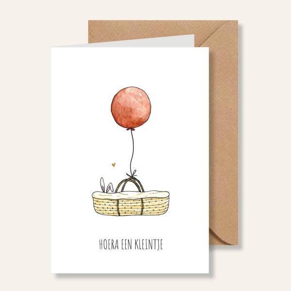 Wenskaart l Mozes mandje