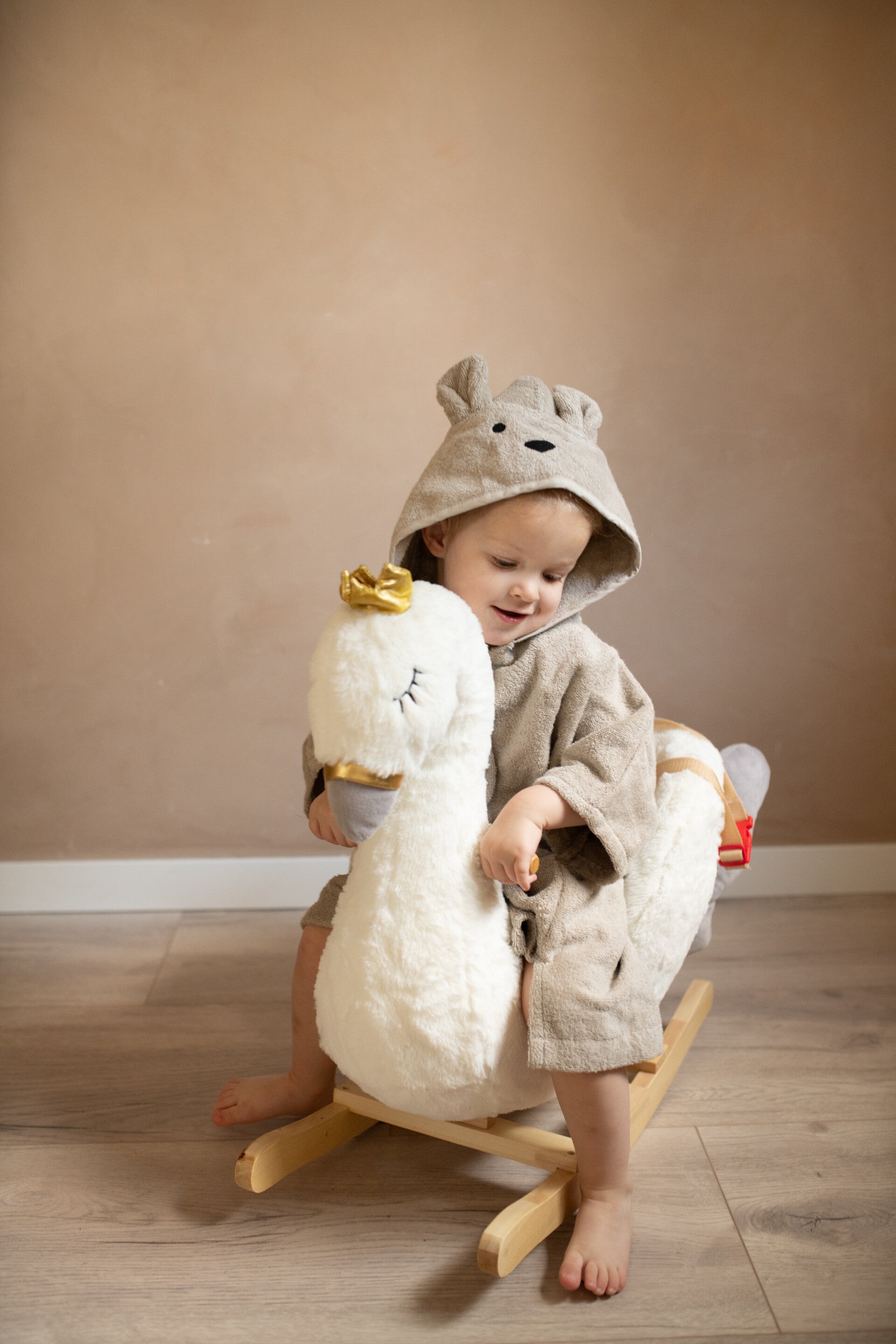 Bobbé kinderbadjas - beige