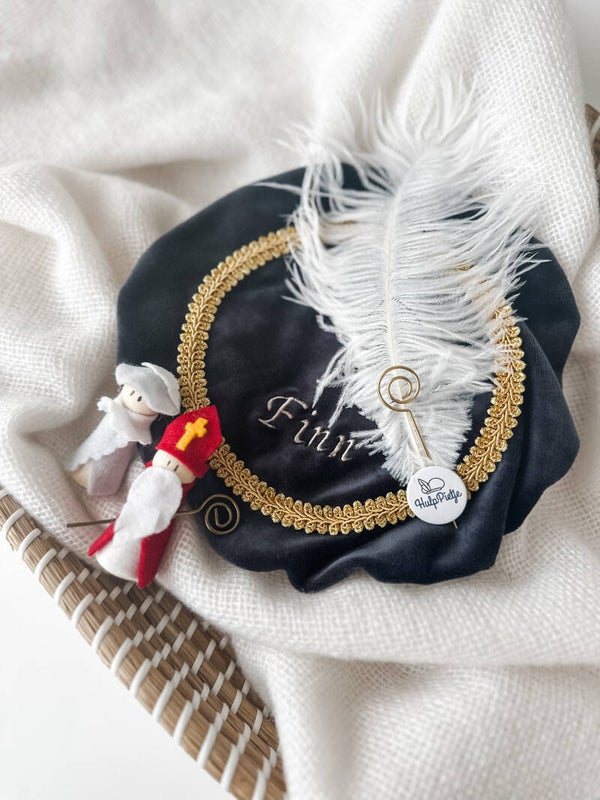 Pietenmuts velvet donkerblauw