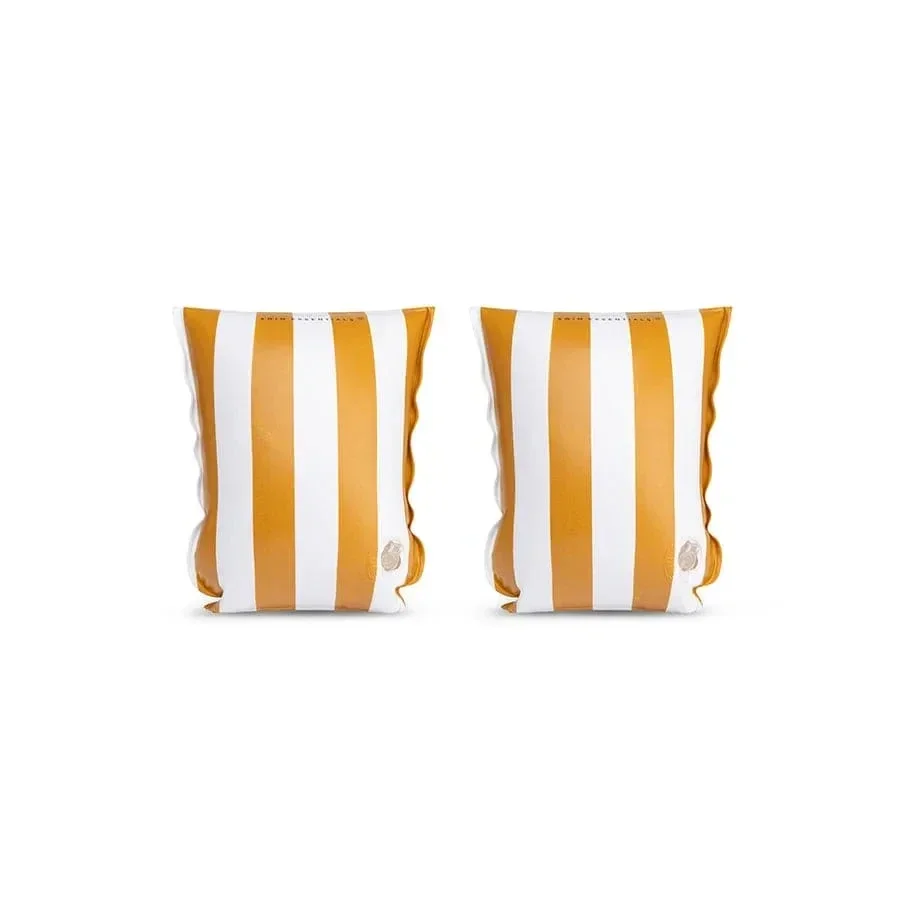 Swim Essentials | Zwembandjes Geel Wit Gestreept