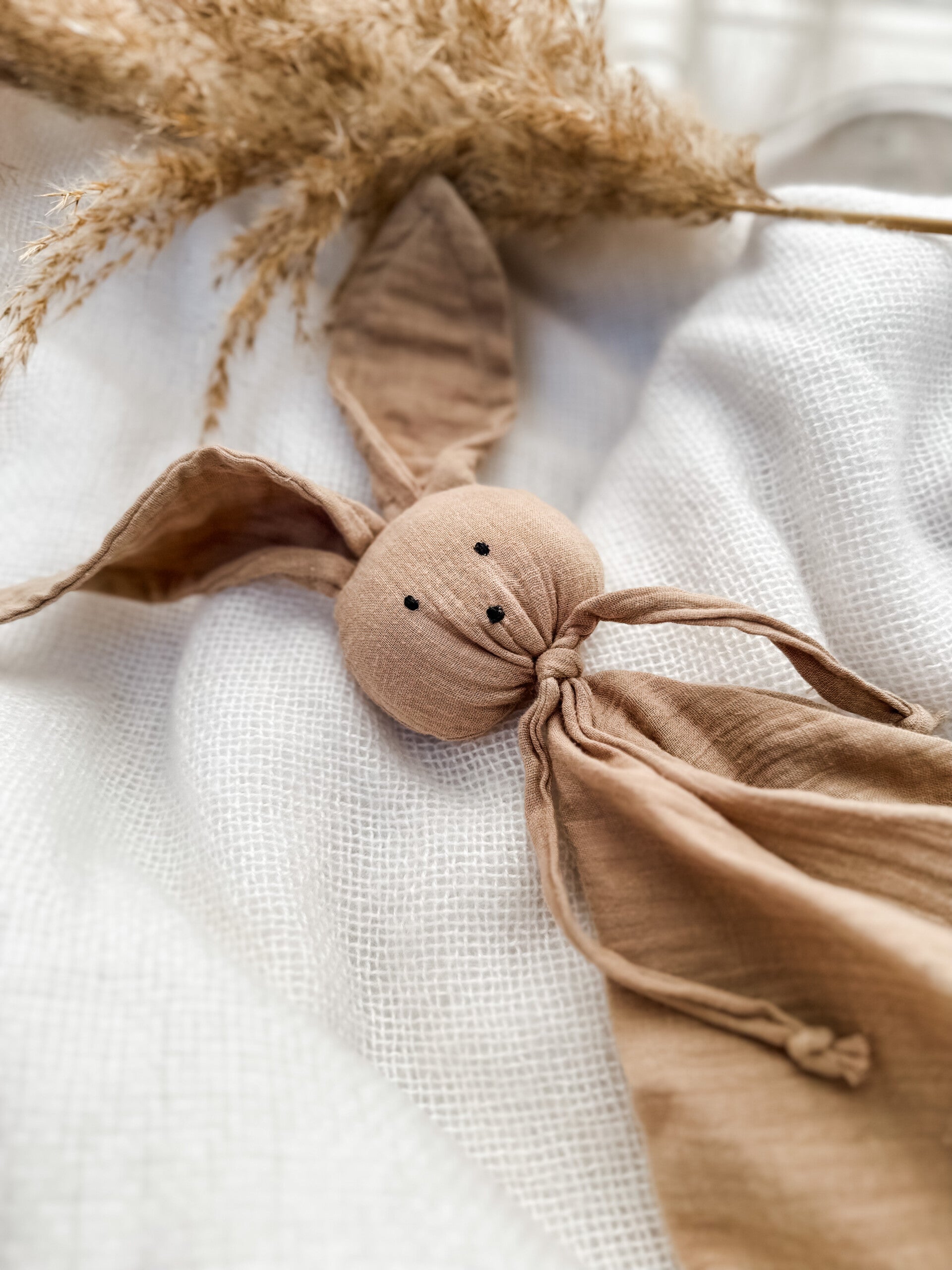 Knuffeldoekje konijn - Bruin