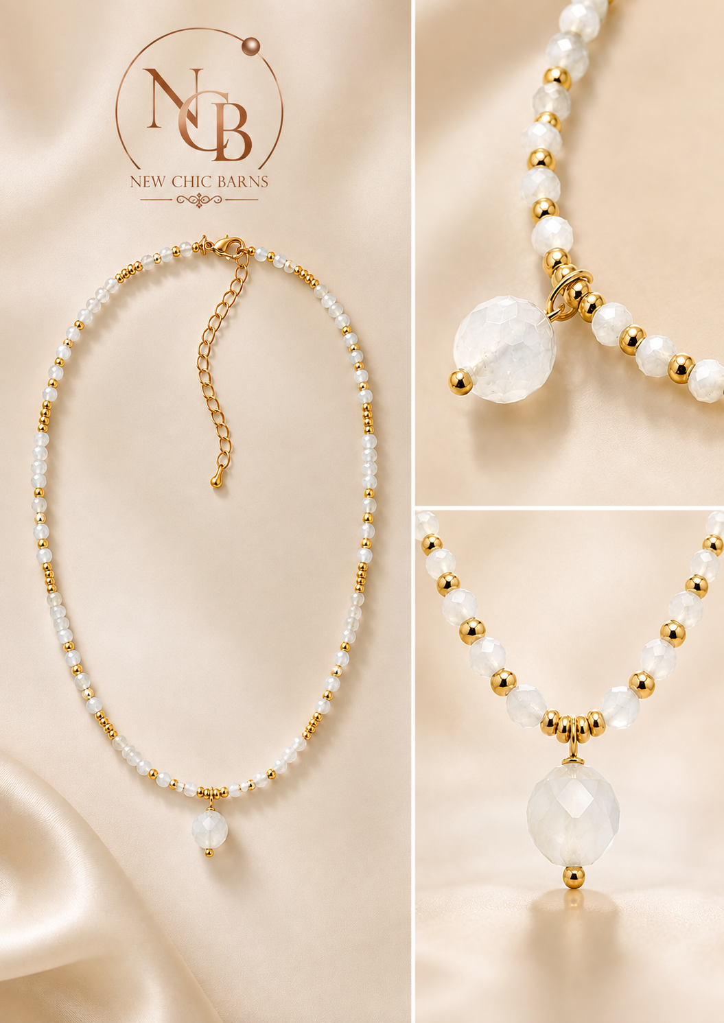 Collier en Cristal de Roche – Élégance & Harmonie Cristal de Roche