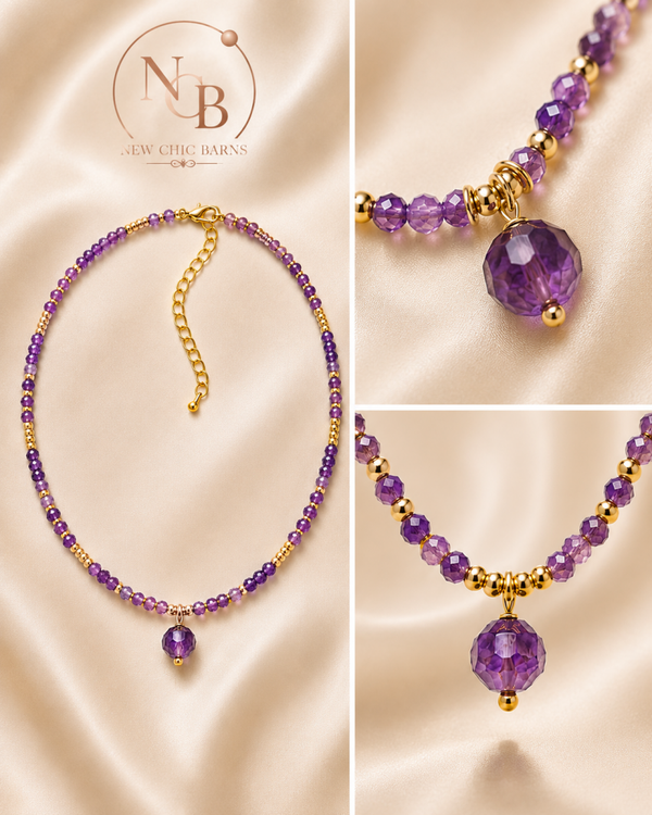 Collier en Améthyste – Sérénité & Élégance