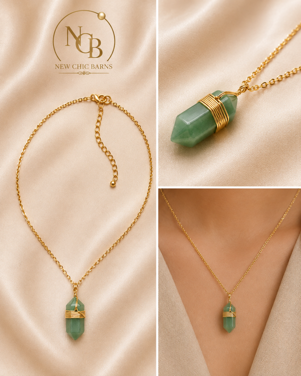 Collier BOHO – Aventurine Verte