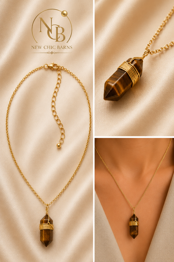 Collier BOHO – Œil de Tigre