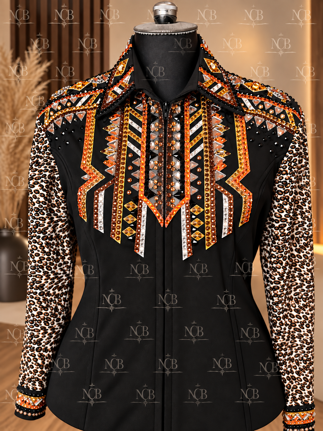 Chemise de show Black & léo XL