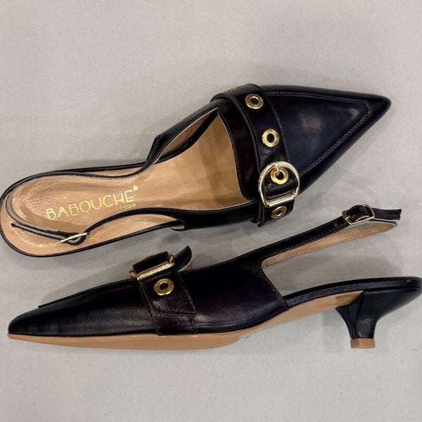 Babouche MG-Macy-105 Slingback leer donkerbruin