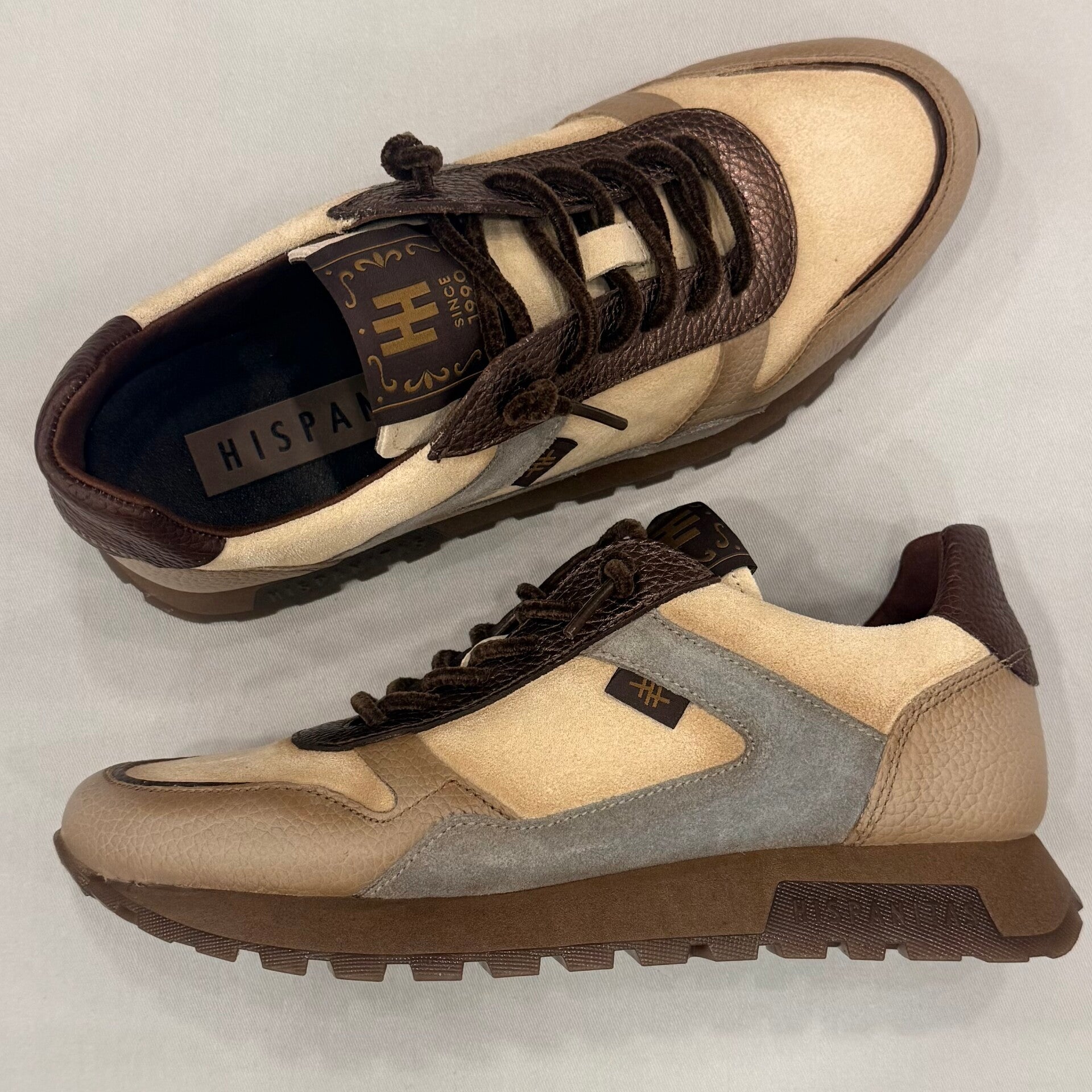 Hispanitas CHI265095 Type Oregon sneaker leer suede bruin combi