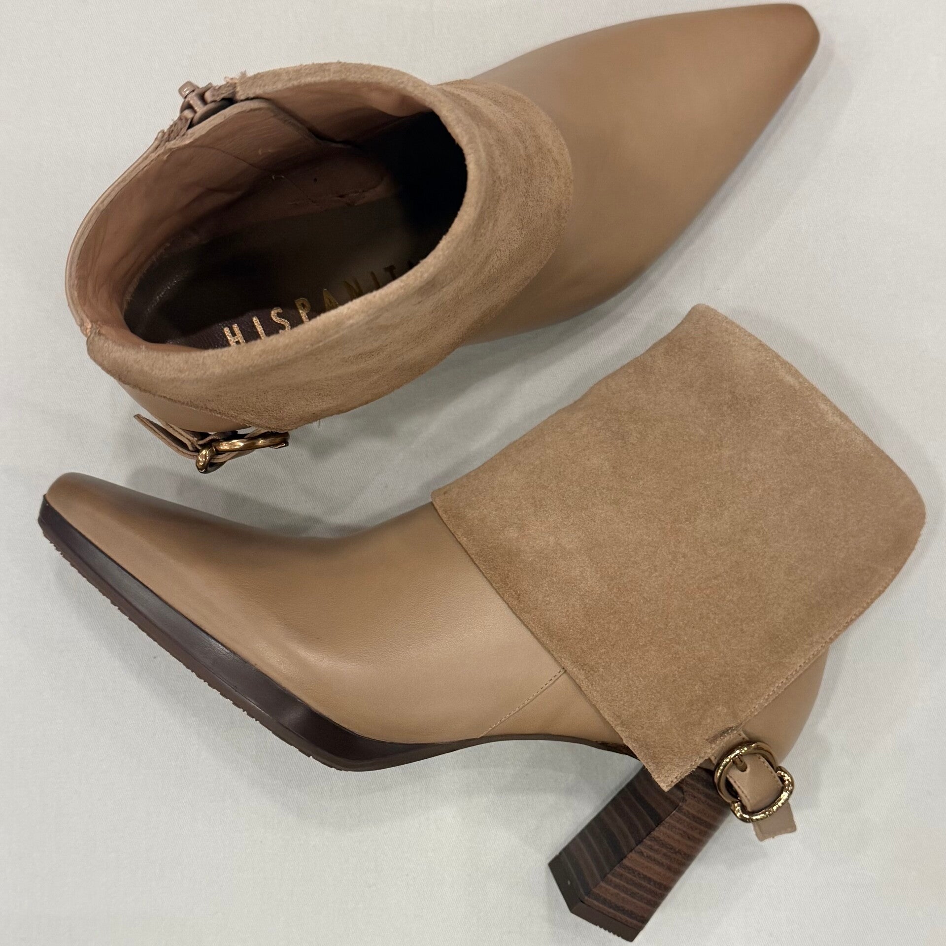 Hispanitas HI265229 Type Bangkok-6 enkellaarsje leer suede taupe