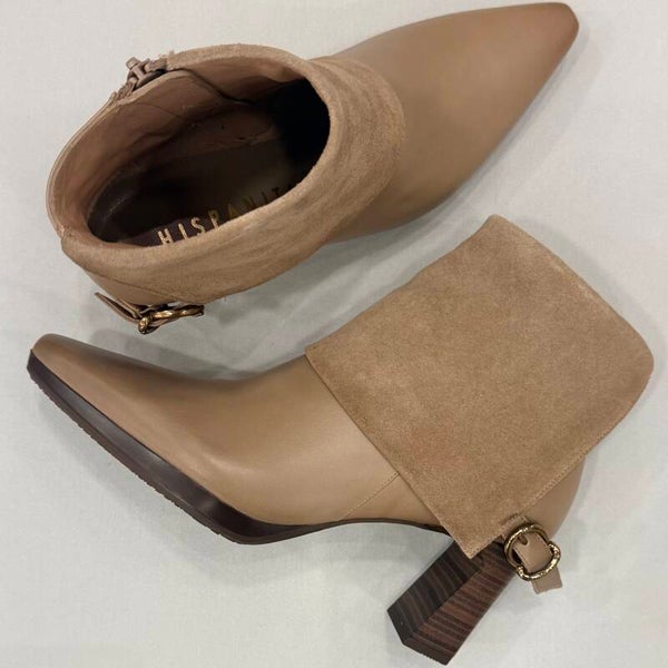 Hispanitas HI265229 Type Bangkok-6 enkellaarsje leer suede taupe