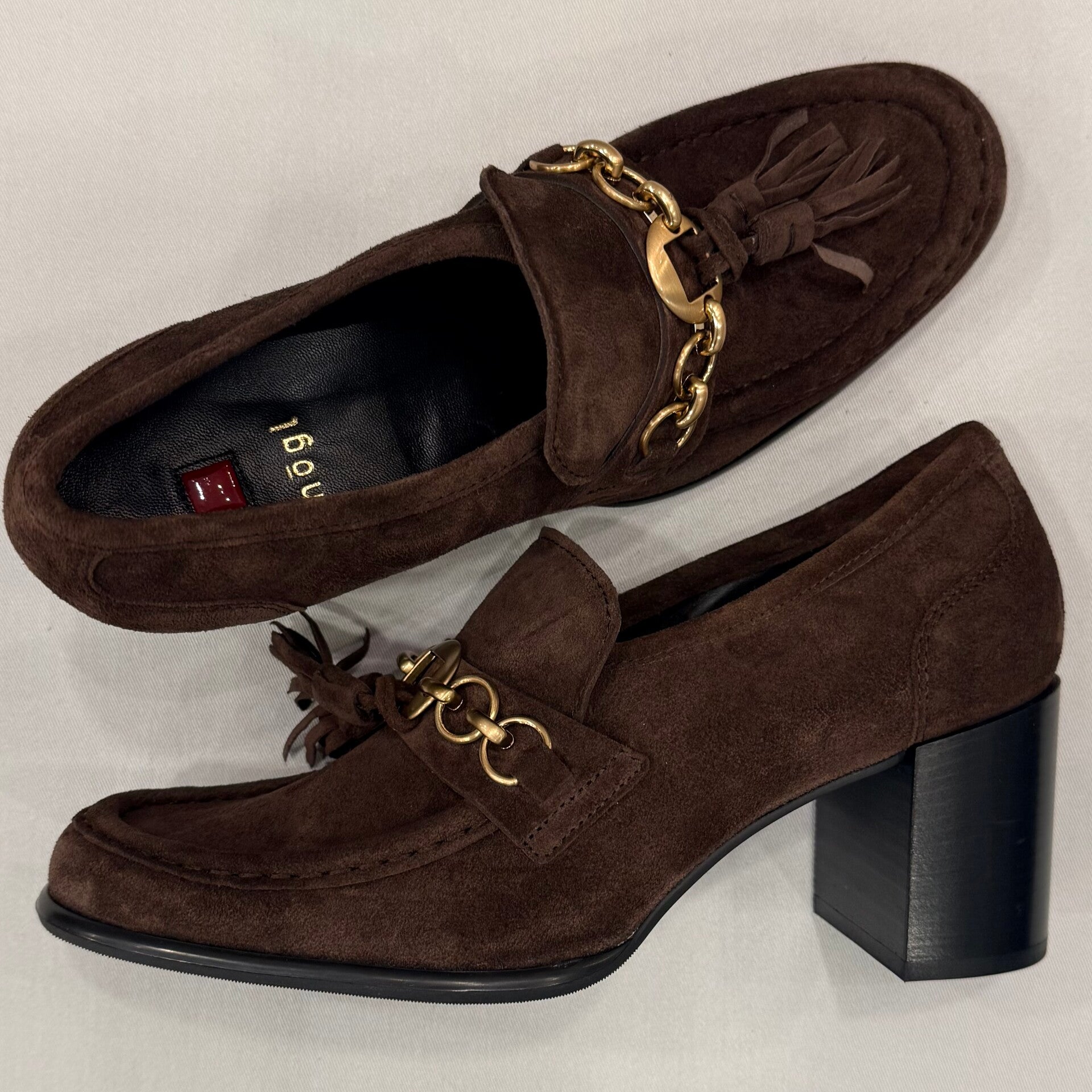 Högl 2-106512 pump suede donker bruin