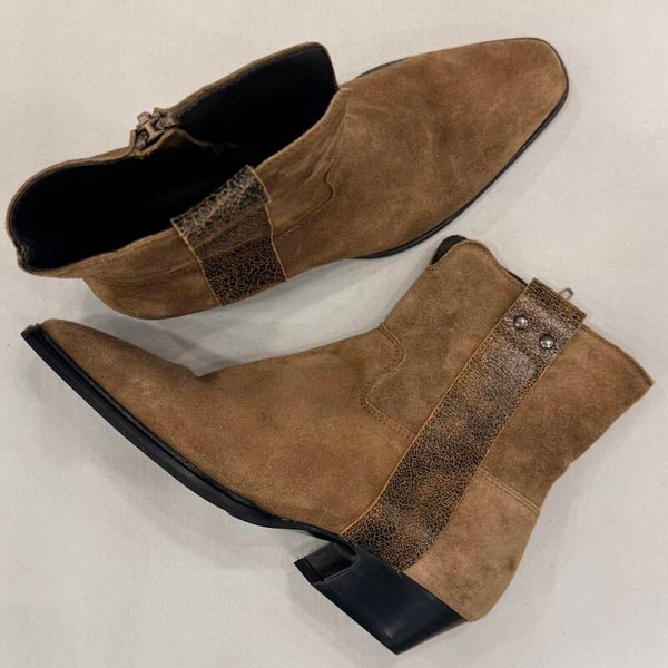 Via Vai 62489-01-1384 Keira Weston enkel laarsje suede camel