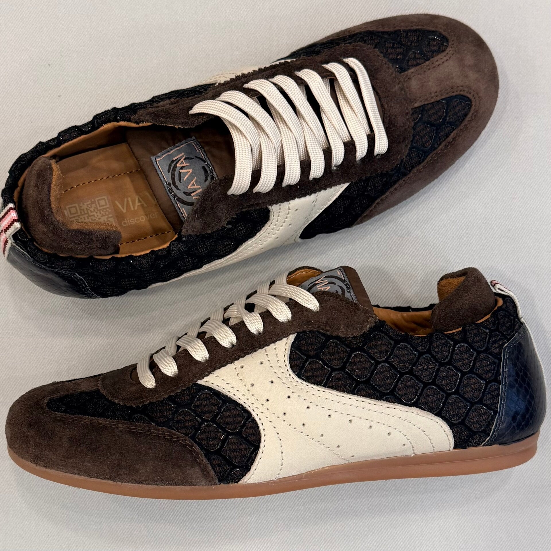 Via Vai 62383-04-316 June Haylee sneaker leer suede bruin