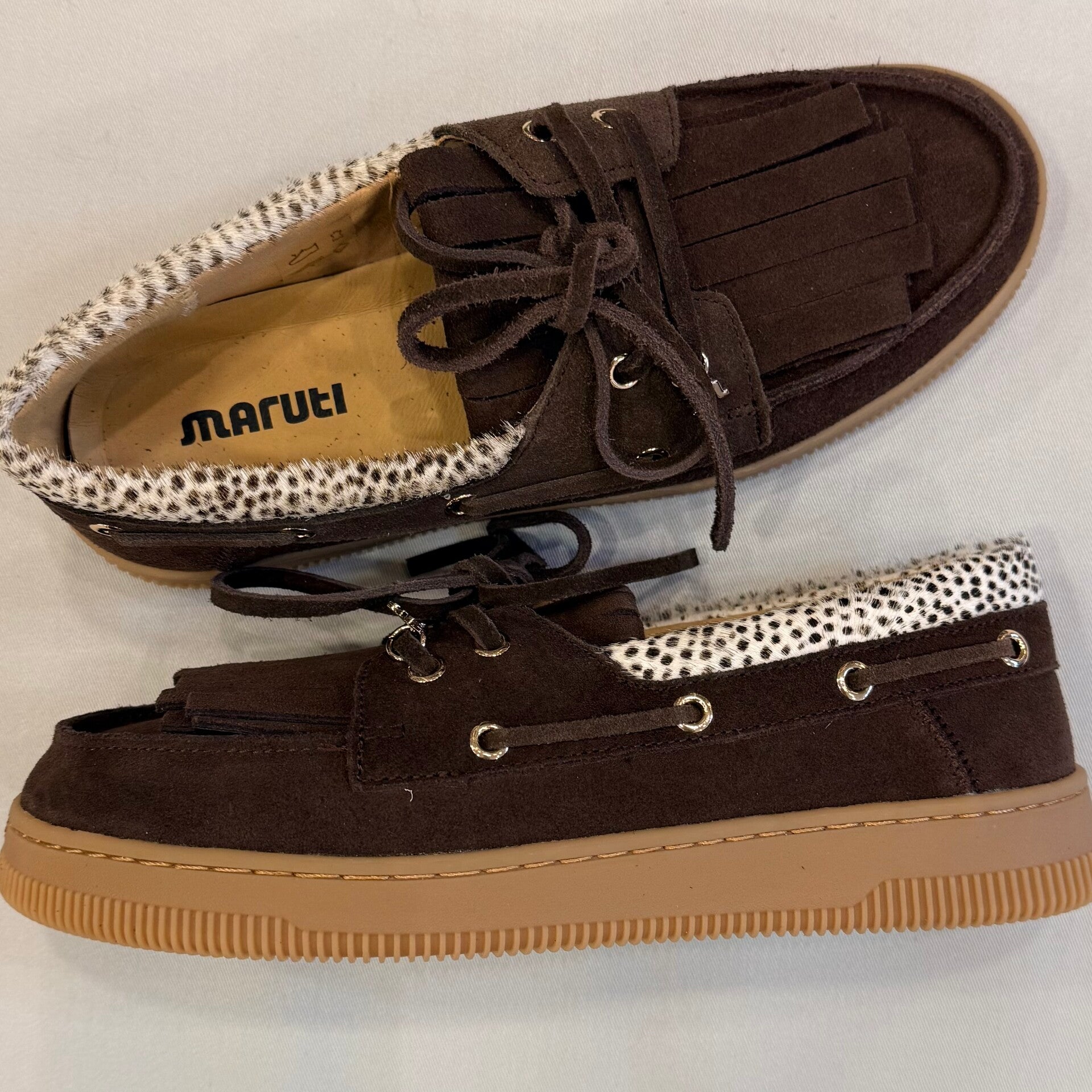 Maruti Shelby sneaker suede bruin