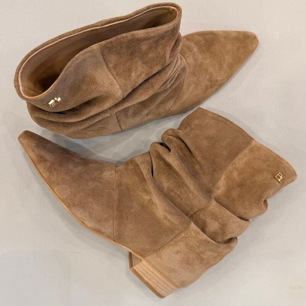 Babouche Luana-2 Enkel laarsje suede zand