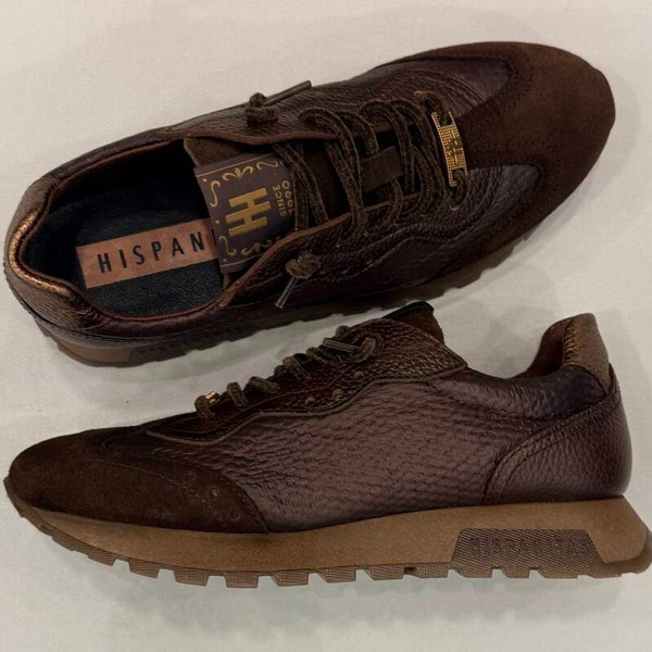 Hispanitas HI264955 Oregon sneaker leer suede donker bruin