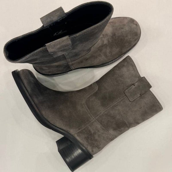 Högl 2-104802 Enkel laarsje suede grijs met rits