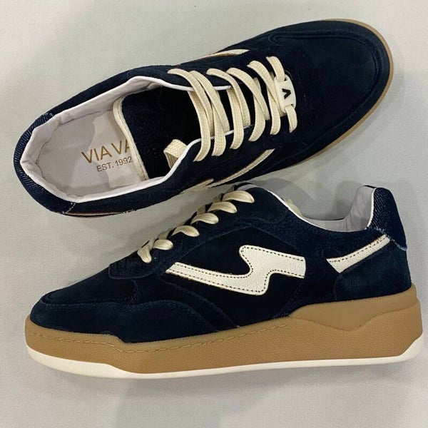 Via Vai 62026-08-1167 Sam Levi sneaker suede blauw combi