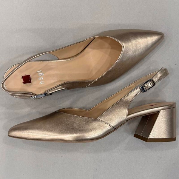 Högl 1-104611 slingback leer lichtbrons metallic