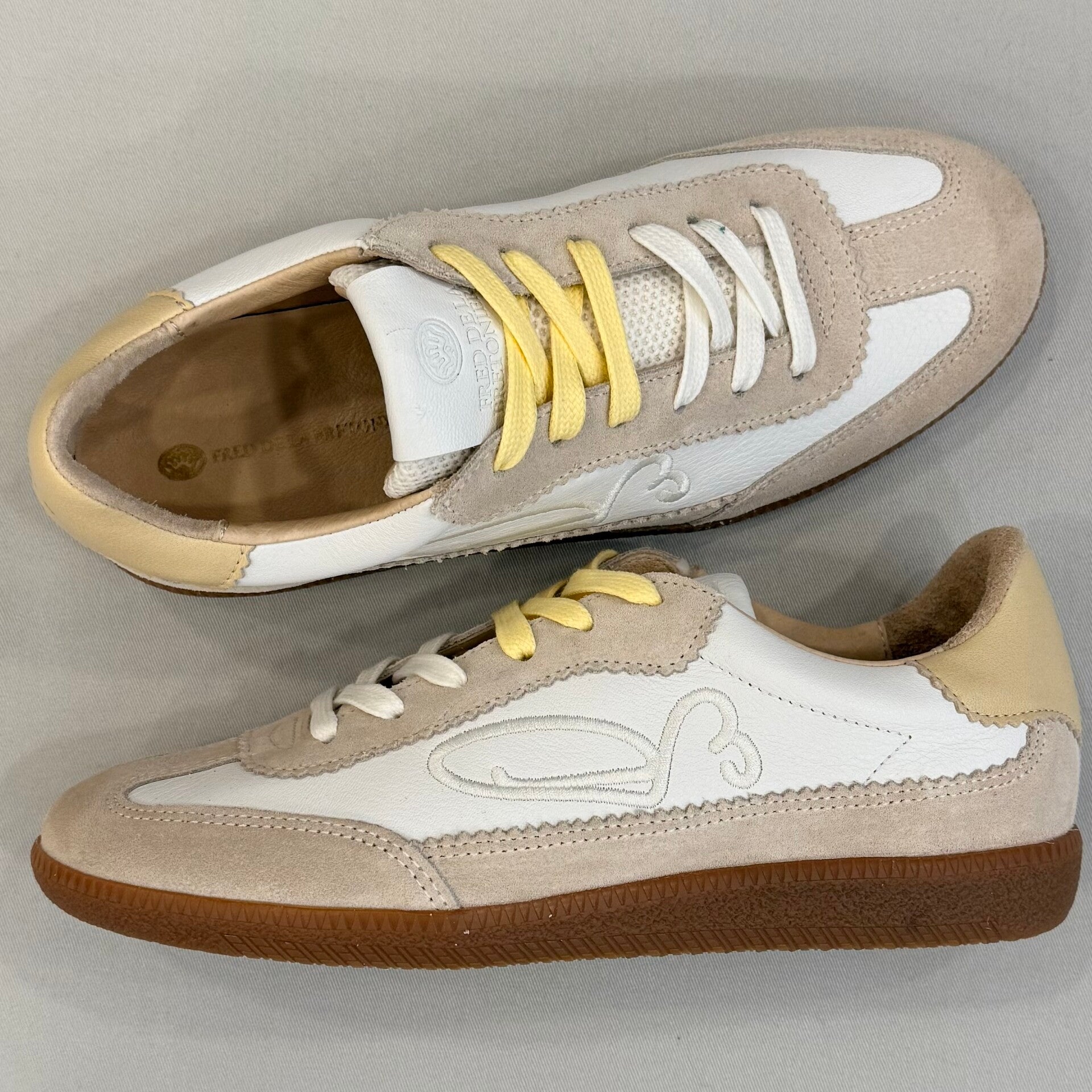 Fred de la Bretonniere Pearl Sign sneaker leer wit