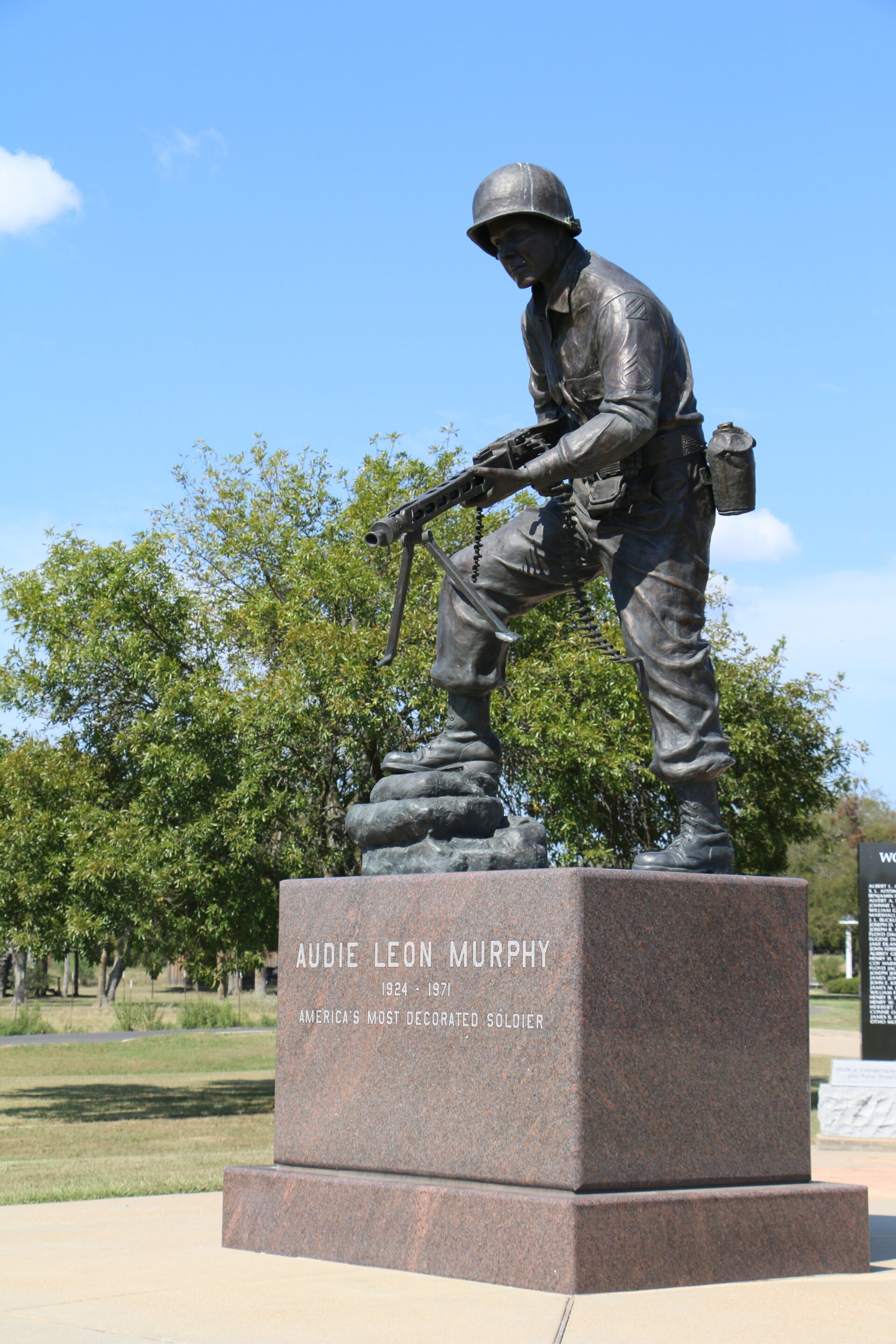  Audie Murphy Statue and Memorial in Greenville Texas