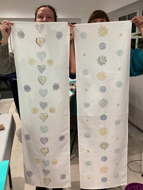 Print your own Table Runner using Block Printing Workshop - Frid 4th Sept 26 - 10.30am-12.30pm - Sage Coffee House, 3 Oxhill Road, Shirley - £39