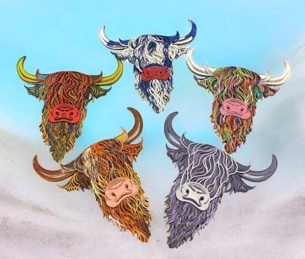 Paint a 3D Wooden Layered Highland Cow Workshop with Tutor Kim - Sat 7th Nov 26 - 11am-1pm - The Sanctuary Shop, 5 Chapel St, The Precinct, Bromsgrove, B60 2BW