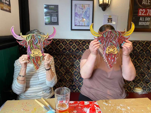 Paint on a Wooden Highland 3D Cow Workshop - Sat 25th July 2026 - 10-12.30 - Hillgrove Crafts, Droitwich - £39