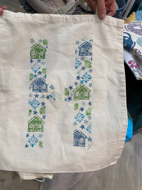Block Printing Your Initial on a Tote Bag Workshop - Sat 7th Nov 26 -  10.30am - 12.30pm - Bisque & Bean, 17a Raddlebarn Road, Selly Oak, B29 6HJ - £39