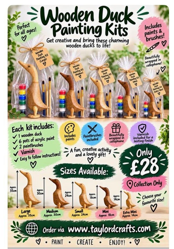 Wooden Duck Painting Kits £28